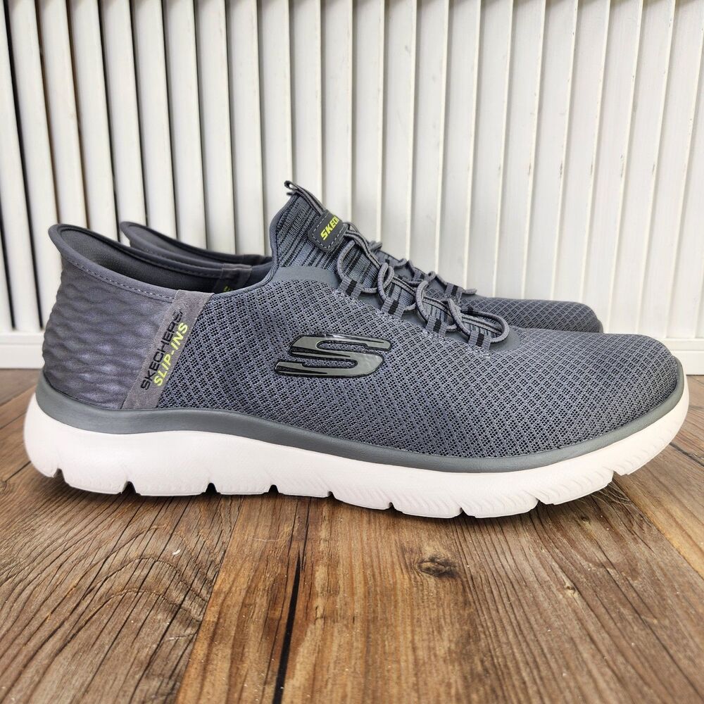Skechers Slip-Ins Summits High Range Sneakers Mens Size 11.5 Wide Charcoal Shoes